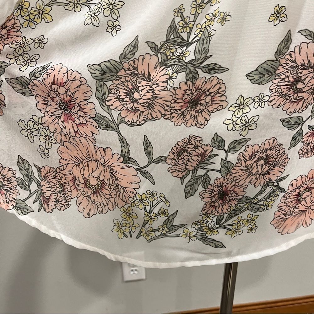 Indulge long‎ sleeve Floral Off-Shoulder mini Dress cottagecore style - Picture 6 of 14